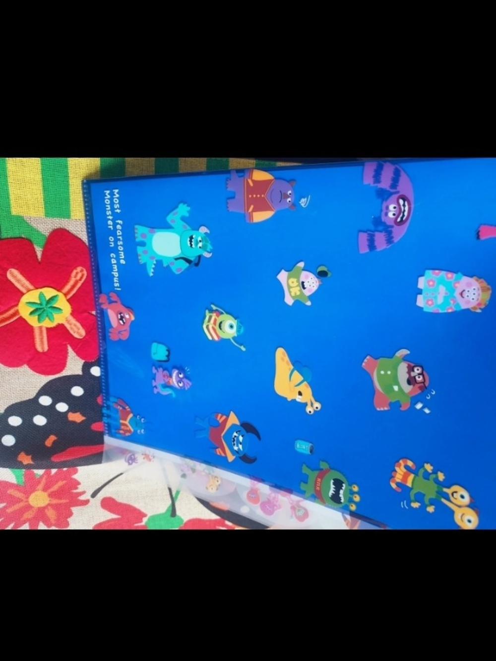 Disney Monsters University Blue Monster File pocket stationery NWT - Picture 6 of 12